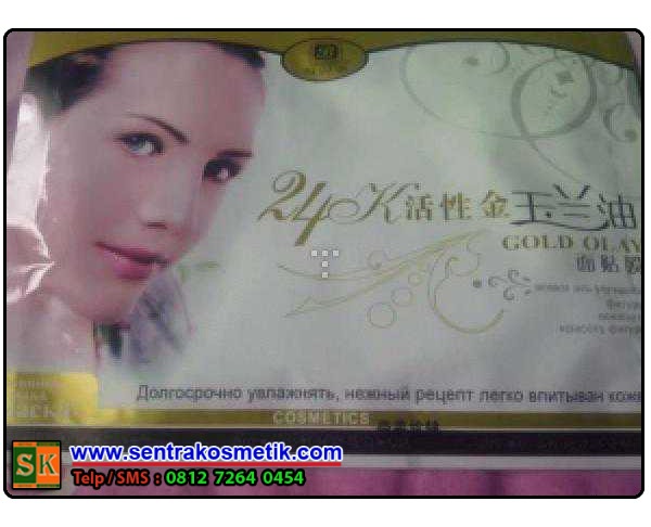 masker wajah emas